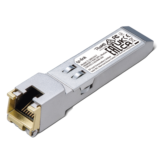 Transceptor mini-GBIC SFP+ RJ45 / Admite 10GBASE-T, 5GBASE-T, 2.5GBASE-T, 1000BASE-T y 100BASE-TX / Distancia Hasta 30 metros / Conector RJ45 (10G)
