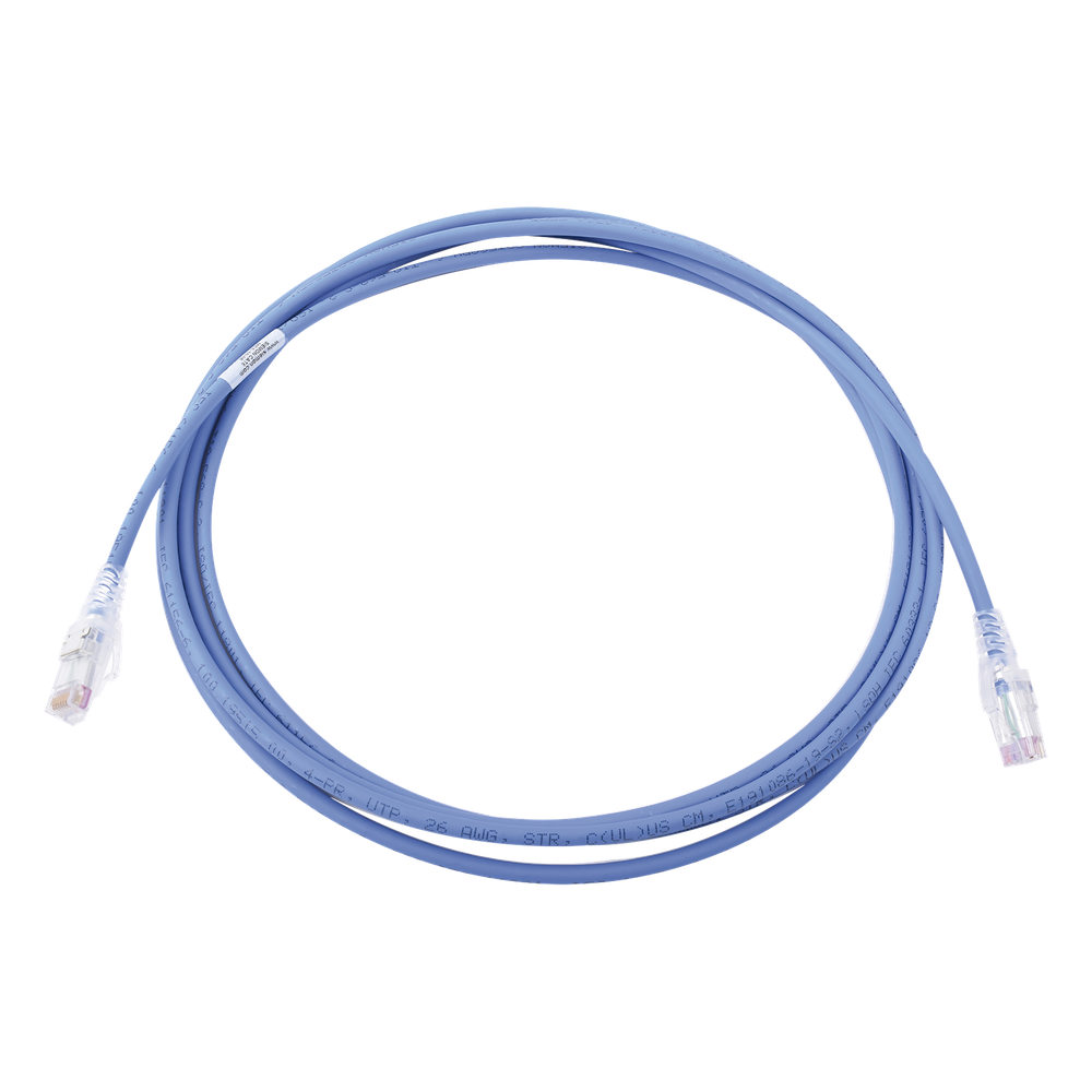 Patch Cord MC6 Modular Cat6 UTP, CM/LS0H, 3.05 Metros (10 Pies), Color Azul, Versión Bulk (Sin Empaque Individual)