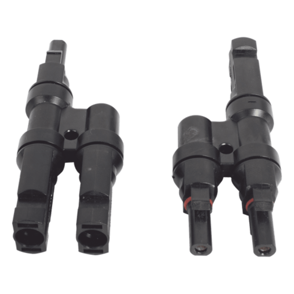 Conector MC-4 Doble para Módulos Fotovoltaicos. Tipo 2T