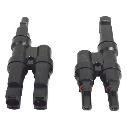 Conector MC-4 Doble para Módulos Fotovoltaicos. Tipo 2T