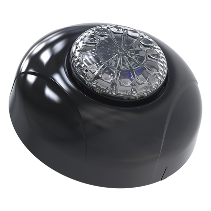Estrobo Oculto de 12 LED, Brida negra, 12 Vcd, Clara, Lente transparente