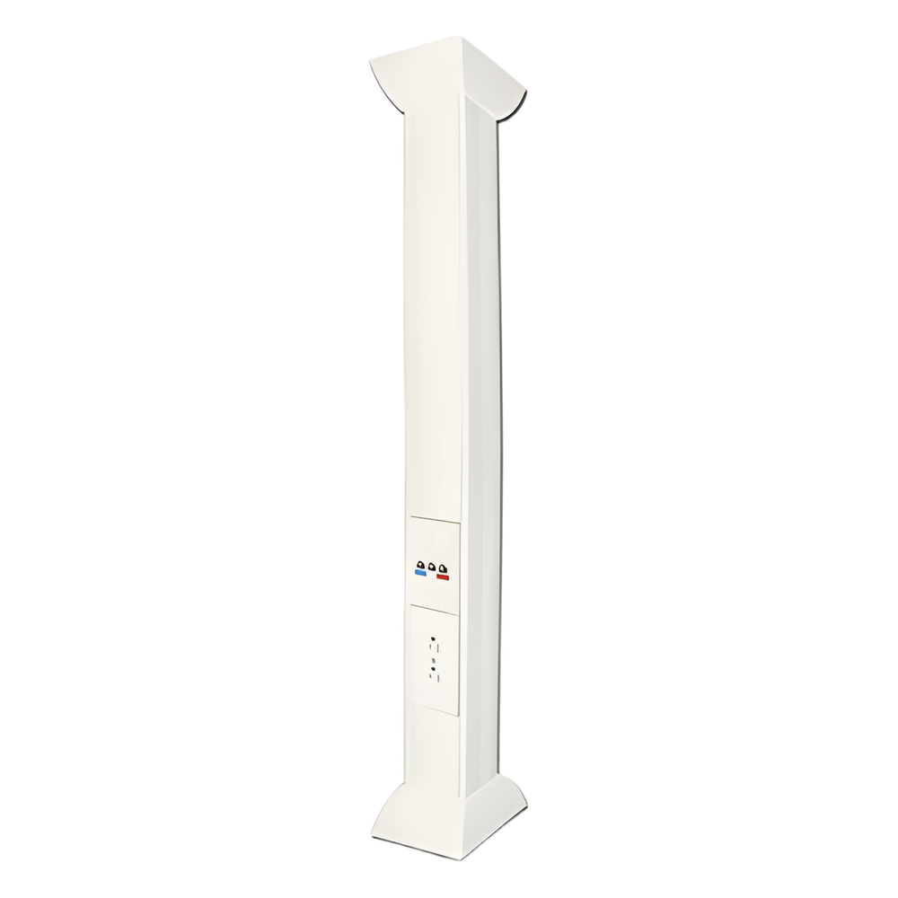 Pole Blanco de 3 Metros (9.84 Pies) para Instalaciones Eléctricas, Voz y Datos, No Incluye Accesorios, Se Venden por Separado los Modelos