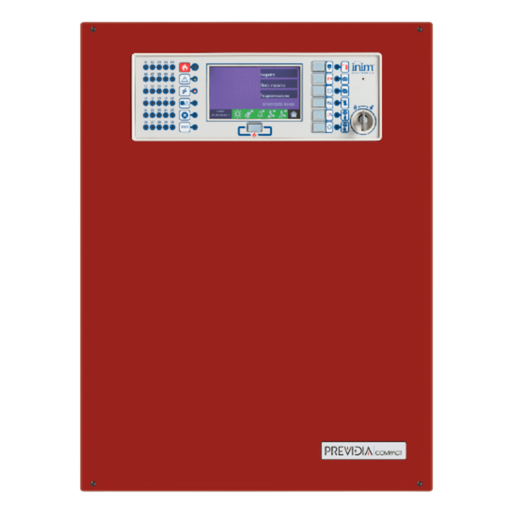 Central de Detección de Incendio Previdia Compact | Sistema Analógico Direccionable | 2 Lazos Hasta 480 puntos en cualquier combinación | Gestión