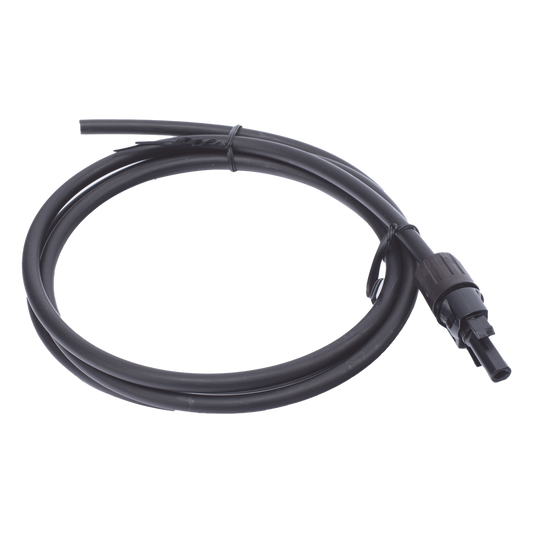 Cable Fotovoltaico 1.5 m, Negro, Calibre 10 AWG con Terminal MC4-H en un Extremo