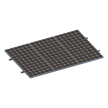 Kit De Minirieles Para Panel Solar Arreglo 1X3 Para Instalación Plano En Lámina