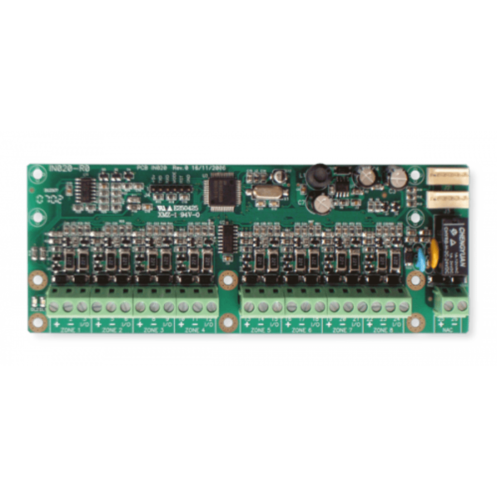 Tarjeta de Expansión 8 Zonas / Autodireccionable / Salida Supervisada / LED de Estado / para Paneles SmartLine / INIM Electronics