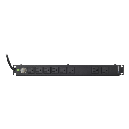 Multicontacto Horizontal (PDU) de 8 Contactos (NEMA 5-15R) Rack 19" 1UR. Voltaje Entrada/Salida: 120Vca/15A