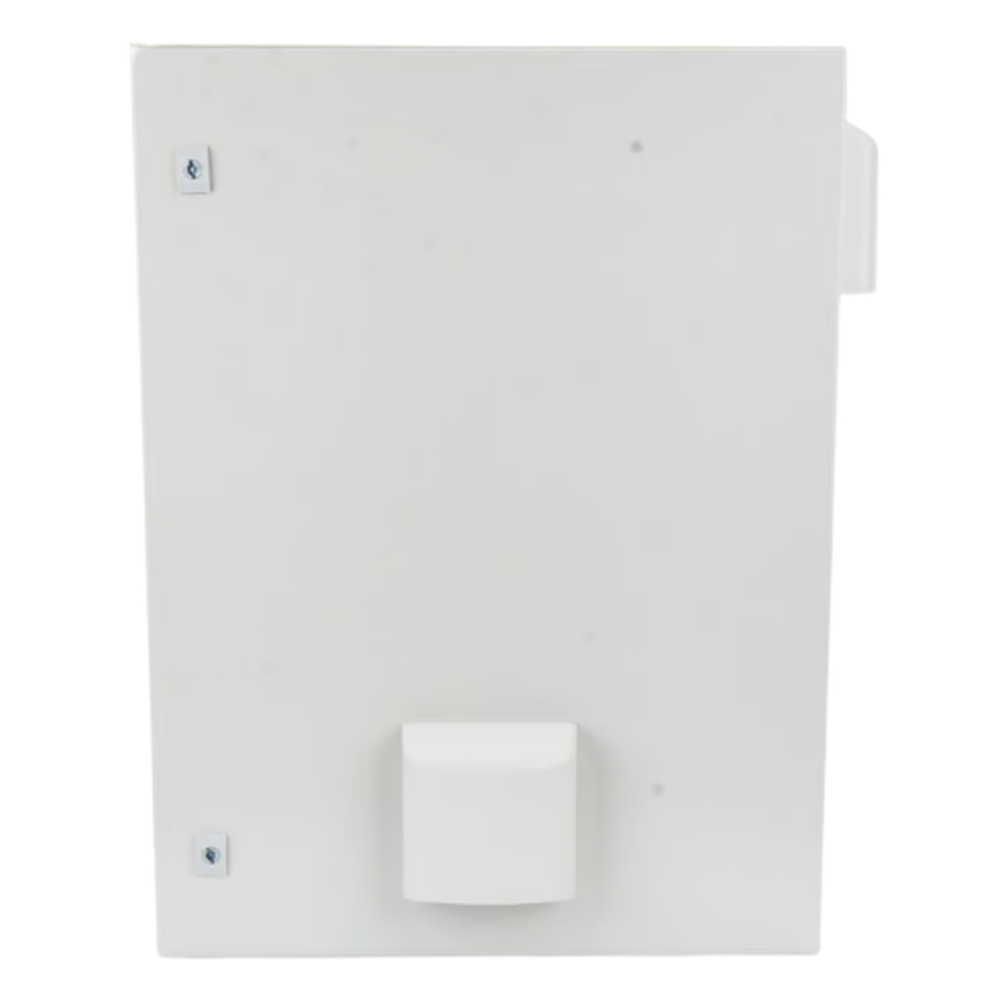 Gabinete Ventilado de Acero IP55 Uso en Exterior (600 x 800 x 300 mm) con Placa Trasera Interior Metálica y Compuerta Inferior Atornillable. Incluye