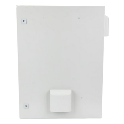 Gabinete Ventilado de Acero IP55 Uso en Exterior (600 x 800 x 300 mm) con Placa Trasera Interior Metálica y Compuerta Inferior Atornillable. Incluye