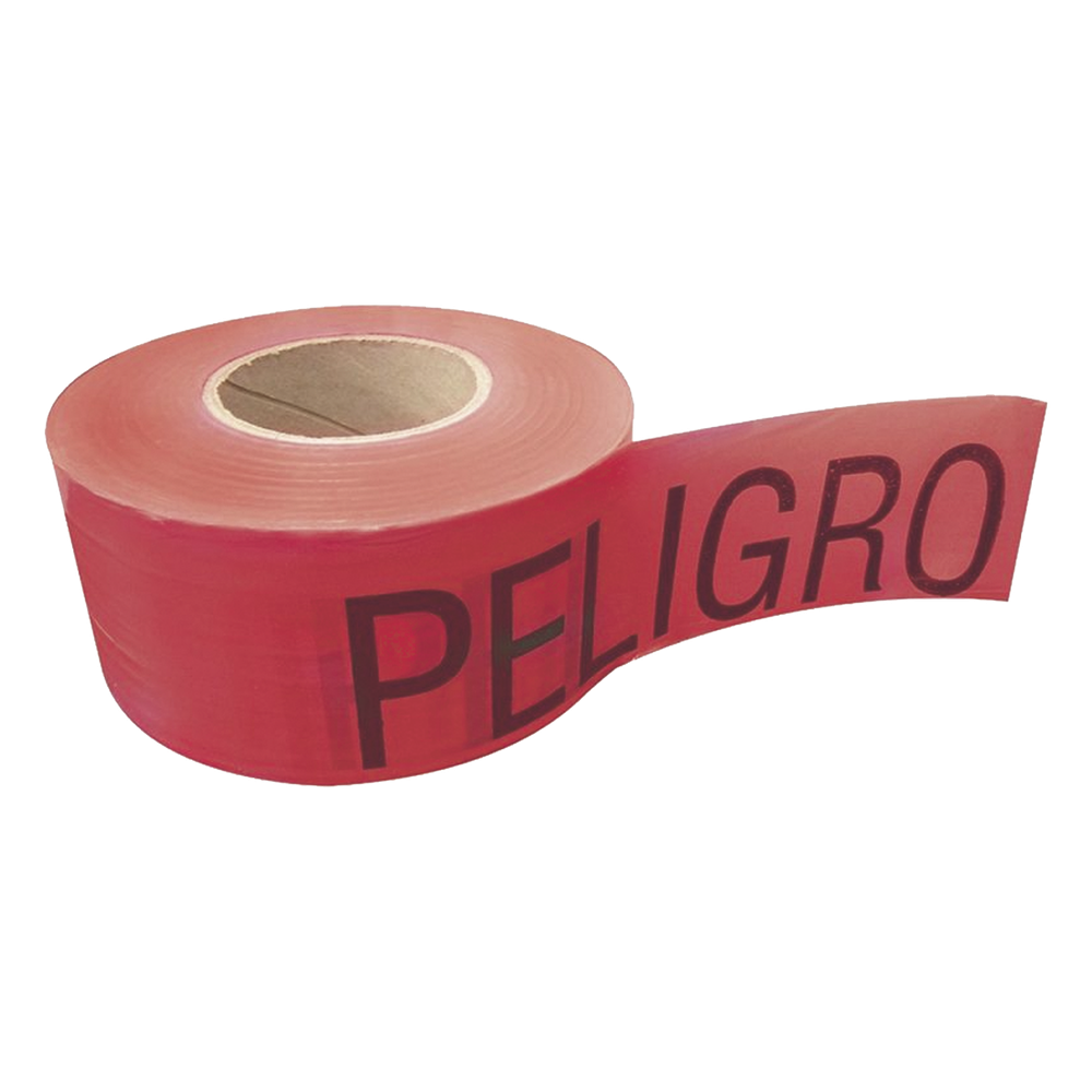 Cinta para barricada "PELIGRO" de 100 m y ancho de 3".