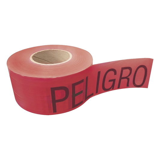 Cinta para barricada "PELIGRO" de 100 m y ancho de 3".