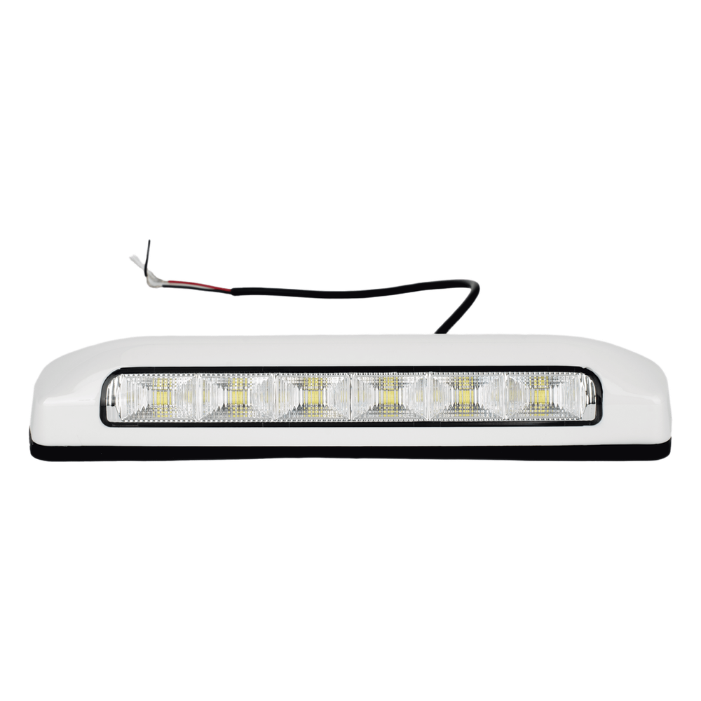 Luz de Escena, 6 LED, IP67, con bisel color blanco, Ideal para Ambulancias y Vehiculos de trabajo