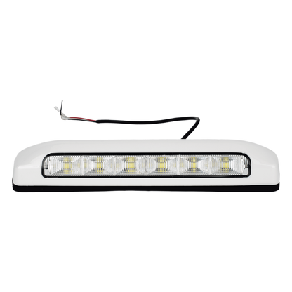 Luz de Escena, 6 LED, IP67, con bisel color blanco, Ideal para Ambulancias y Vehiculos de trabajo