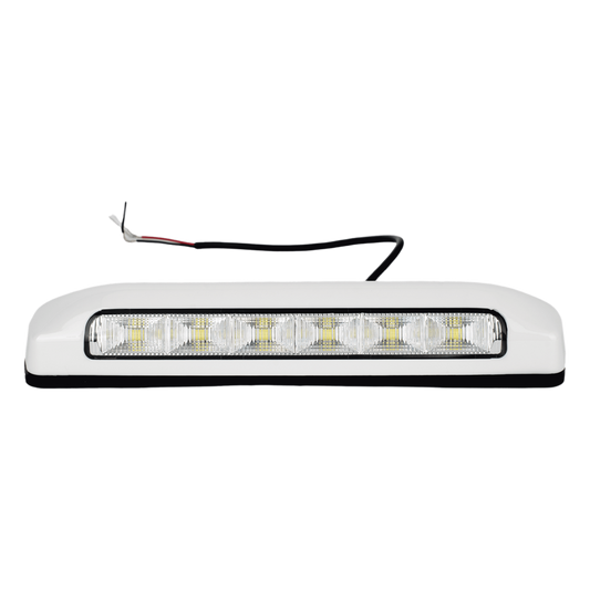 Luz de Escena, 6 LED, IP67, con bisel color blanco, Ideal para Ambulancias y Vehiculos de trabajo