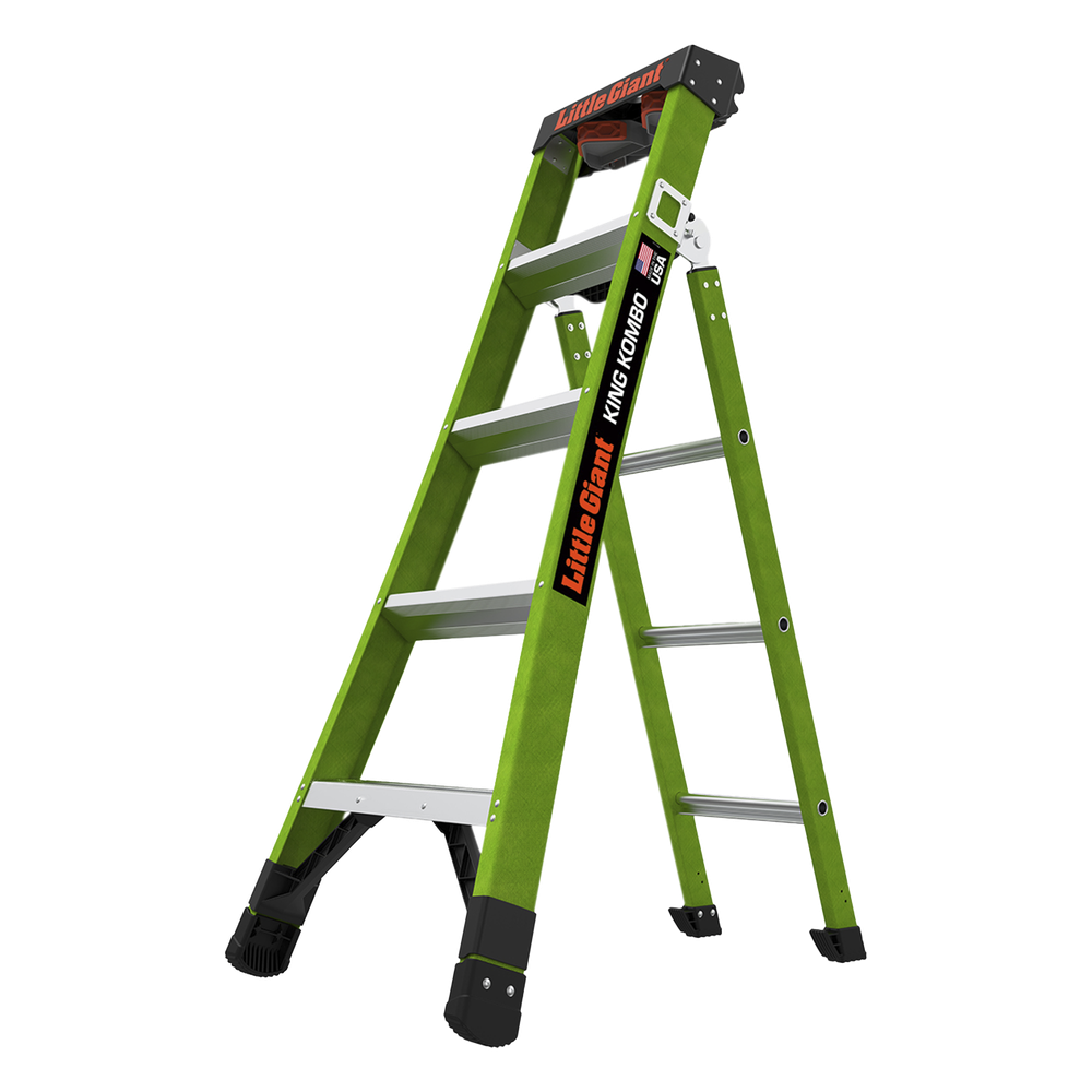 Escalera de Tijera 3 en 1 de 1.5 Metros, Fibra de Vidrio (SKU13905-001). Hecha en E.U.A. (Versión 2.0)