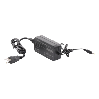 Fuente de poder con Cables de Extensión para Mayor Alcance 12 Vcc / 5 Amperes / Profesional / 0.5 metros a la toma de alimentación / 0.5 metros a la