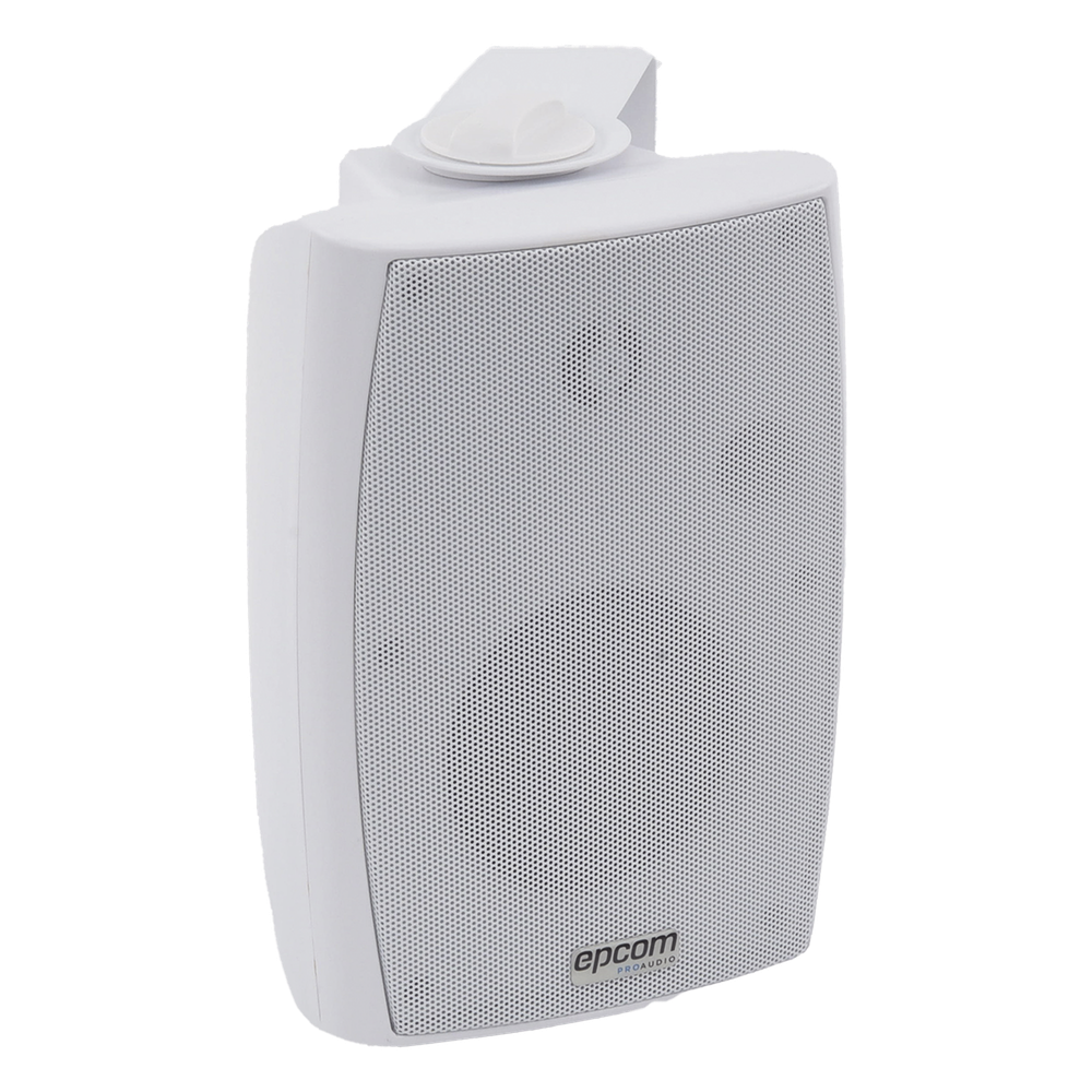 KIT de Amplificador de 120W para Escritorio | 4 Altavoces de Pared color Blanco 2.5W - 20W | Sistema 70/100V