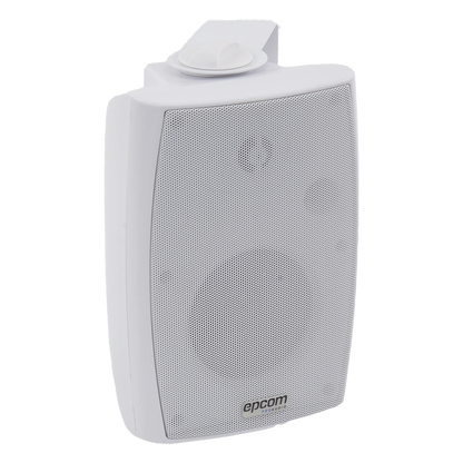 KIT de Amplificador de 120W para Escritorio | 4 Altavoces de Pared color Blanco 2.5W - 20W | Sistema 70/100V