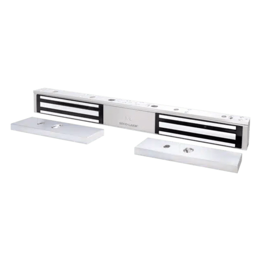 Chapa Magnética Doble 600 Lbs por Lado / Led de Estado / Libre de Magnetismo Residual / Sensor de Adherencia / UL