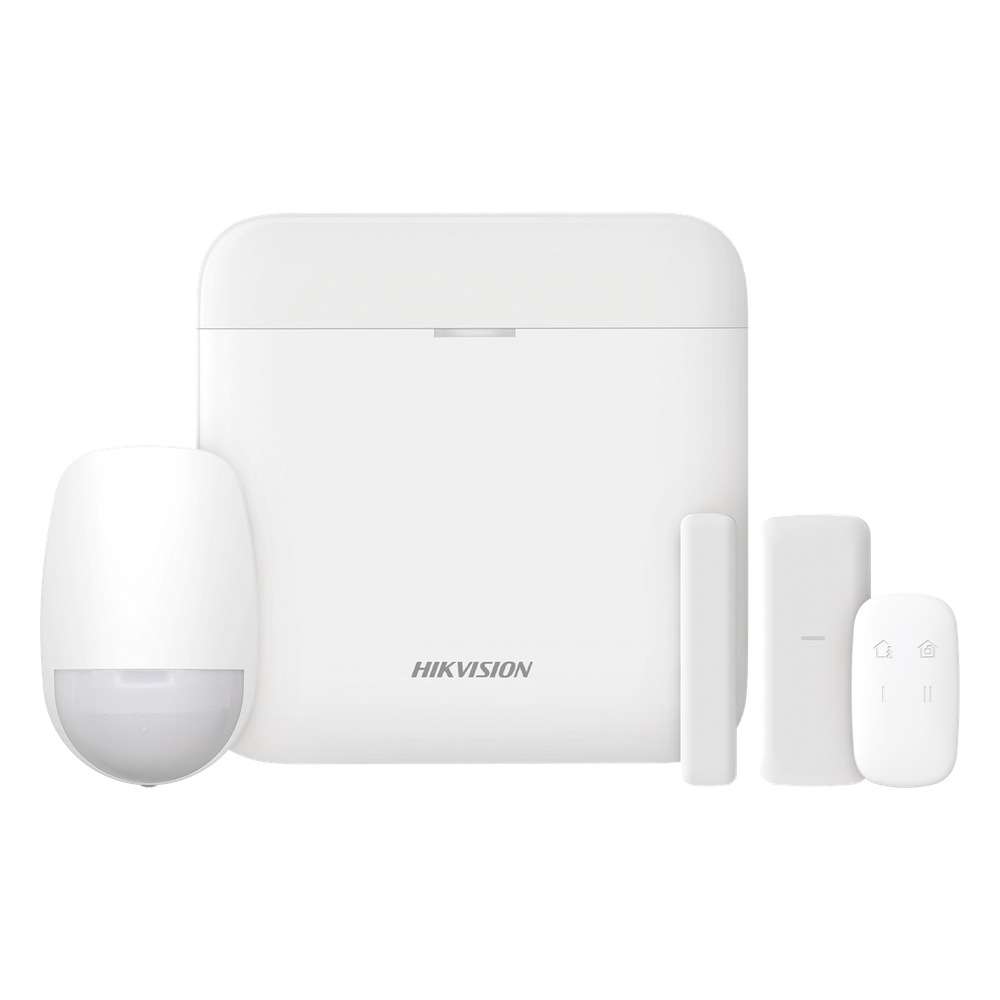 (AX PRO) KIT de Alarma AX PRO con GSM (3G/4G) / Incluye: 1 Hub con bateria de respaldo / 1 Sensor PIR / 1 Contacto Magnético Slim / 1 Control Remoto