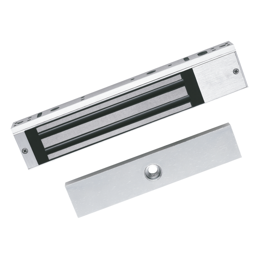 Chapa Magnética de 617 Lbs (280 Kg) / Montaje en Puerta Normal o de Vidrio / Certificado CE / Uso en Interior / Indicador LED / Magnetismo