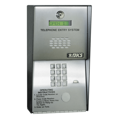 Audioportero Telefónico DKS Para 600 números Telefónicos / Control Para 2 Puertas / Gabinete Para Sobreponer/ Marcación a 16 Digitos / Linea Análoga