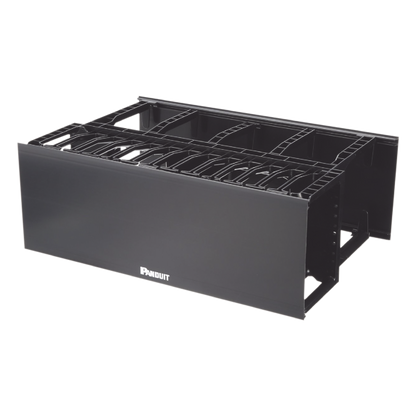 Organizador de Cables Horizontal NetManager de Alta Densidad, Doble (Frontal y Posterior), Para Rack de 19in, 4UR