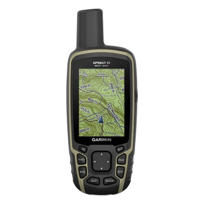 GPS Portátil GPSMAP 65 / con Pantalla a Color / Almacenamiento Interno de Hasta 5,000 Puntos / Memoria Interna de 16 GB / Resistente al Agua IPX7