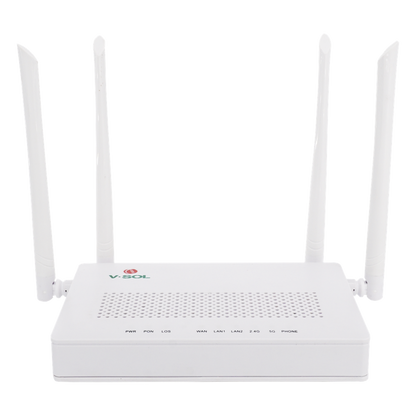 ONU Dual G/EPON con Wi-Fi AC de doble banda, 1 puerto SC/UPC + 2 puertos LAN Gigabit + 1 puerto FXS