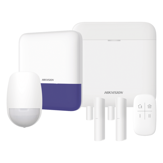 (AX PRO) KIT de Alarma AX PRO con GSM (3G/4G) / Incluye: 1 Hub con bateria de respaldo / 1 Sensores PIR / 2 Contactos Magnéticos / 1 Control Remoto