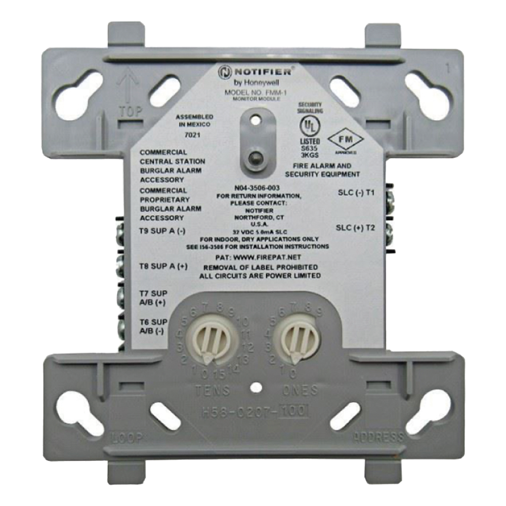 Módulo monitor direccionable para detectores de humo convencionales de dos hilos, con tecnología FlashScan y CLIP de NOTIFIER