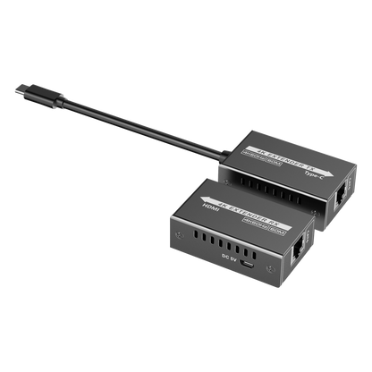 Extensor Mini 4K120Hz USB-C a HDMI | Transmisión 18 Gbps | Distancia 60m 4K@60Hz | HDR10 / HDCP 2.2 | Protección ESD ±8KV | Alimentación por Fuente