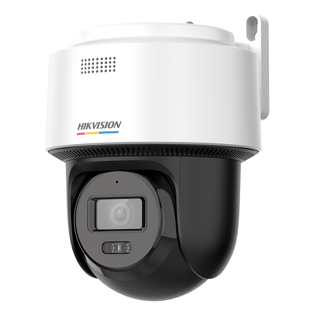 [ColorVu + Dual Light] Cámara Exterior PT TurboHD 3K / Audio Bidireccional y Sirena / Luz Blanca 40 m / IP66 / -30°C a 60°C / Material Plástico