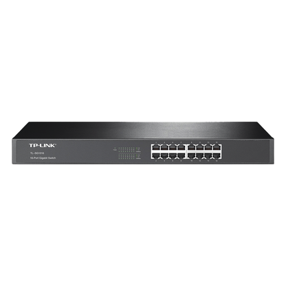 Switch Gigabit no administrable de 16 puertos 10/100/1000 Mbps para rack