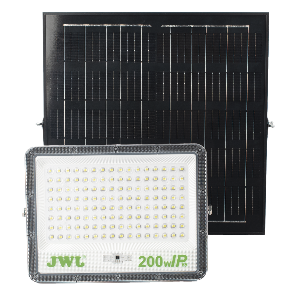 Reflector de 200 W con Panel Solar / Batería 3.2 V CD / T.C.C. 6 500 K / IP65.