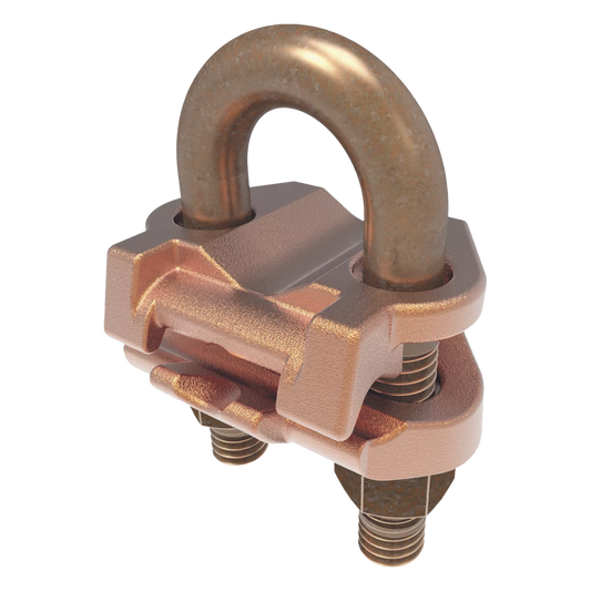 Conector Mecánico para Cable Calibre 4 a 2/0 AWG / Paralelo o 90° a Tubo de 3/8" o Varilla de 5/8" - 3/4".