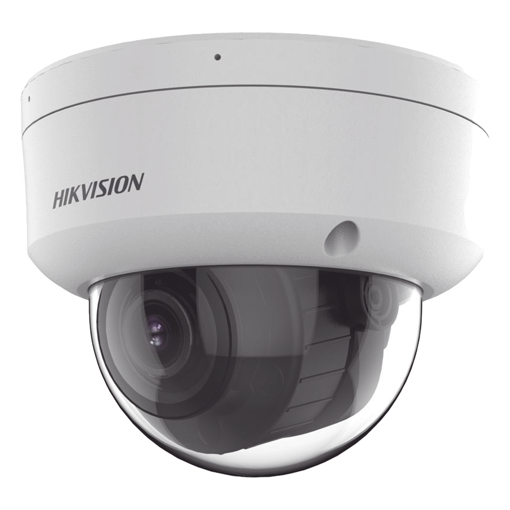 [Dual Light + 2 Micrófonos Integrados] Domo IP 6 Megapixel / Lente Mot. 2.8 a 12 mm / 40 mts Luz Blanca + 40 mts IR / ACUSENSE / Exterior IP67 / IK10