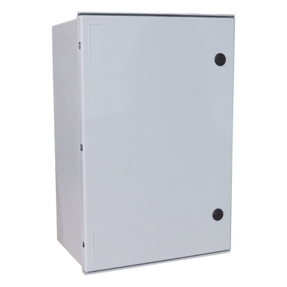 Gabinete de Poliéster IP65 Uso en Intemperie (600 x 800 x 300 mm) con Placa Trasera Interior de Plástico (Incluye Chapa y Llave).