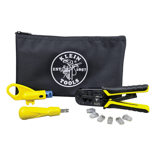 Kit de Instalación de cable UTP con Estuche (Desforrador + Ponchadora + Ponchadora 110).