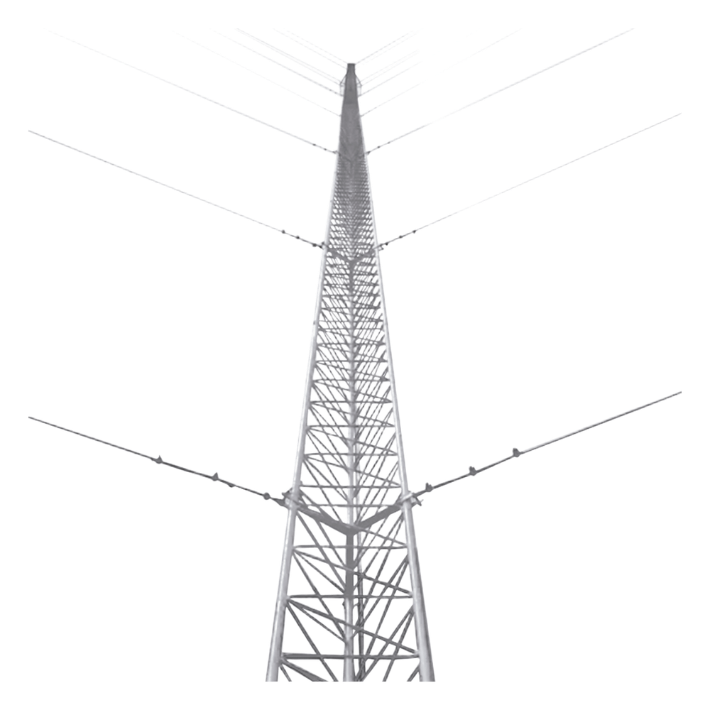 Kit de Torre Arriostrada de Piso de 15 m Altura con Tramo STZ45 Galvanizado Electrolítico (No incluye retenida) .