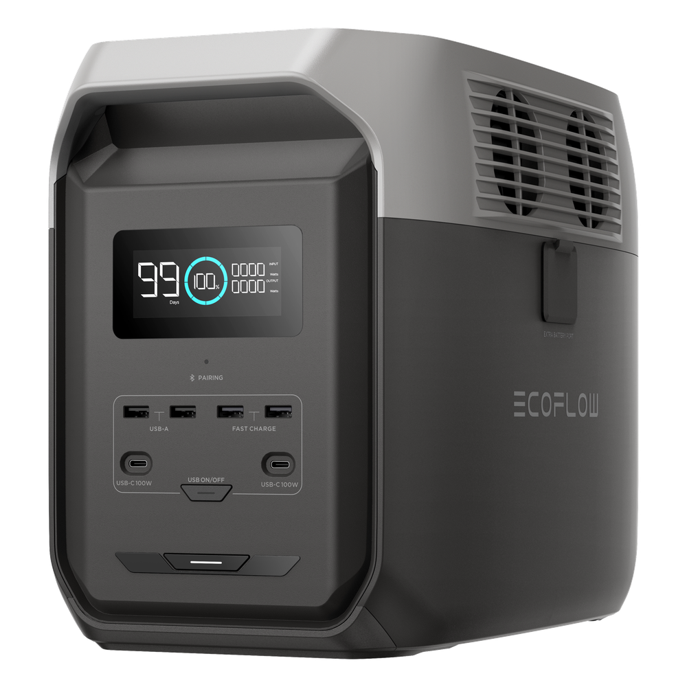 Estación de Energía Portátil Delta 3 1536Wh Litio LFP / 6 AC 1800 W (Max. 3600W) / 2 USB-C 100W / Capacidad para Aumentar Respaldo / Cargador de