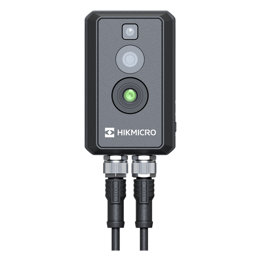 (HIKMICRO) Cubo IP Bi-Espectral / Térmica (256 X 192 / 2.1 mm) + Óptica (4 MP / 1.4 mm) / Rango: -20°C a 550°C / ±2°C Margen / PoE / IP67 / Ideal