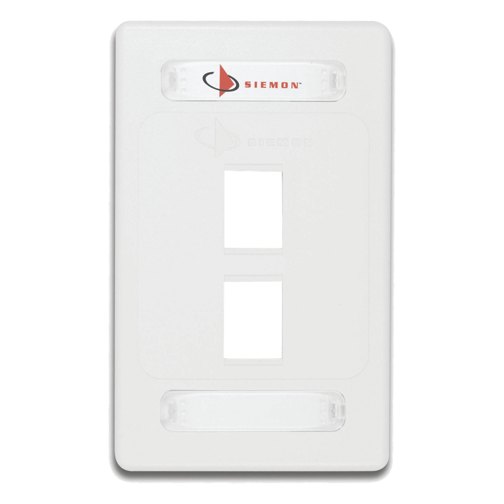 Placa de Pared Modular 10G MAX de 2 Salidas, Color Blanco