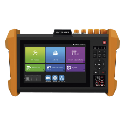 Tester Profesional Multifunción | Pantalla Táctil 7" | Láser Integrado | Cámara Integrada | Prueba IP/HD Coaxial | 4K/8K | H.265/H.265 | ONVIF | WiFi