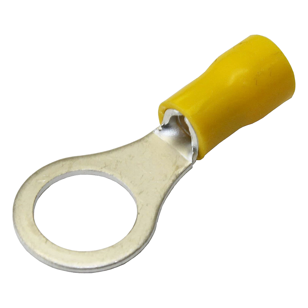 Terminal tipo ojo / 3 / 16" / 10 - 10 AWG / Amarillo / Paquete de 25 piezas.