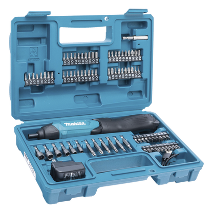 Atornillador Reversible (Broquero 1/4) de 220 RPM con Cargador USB (Incluye 81 Puntas).