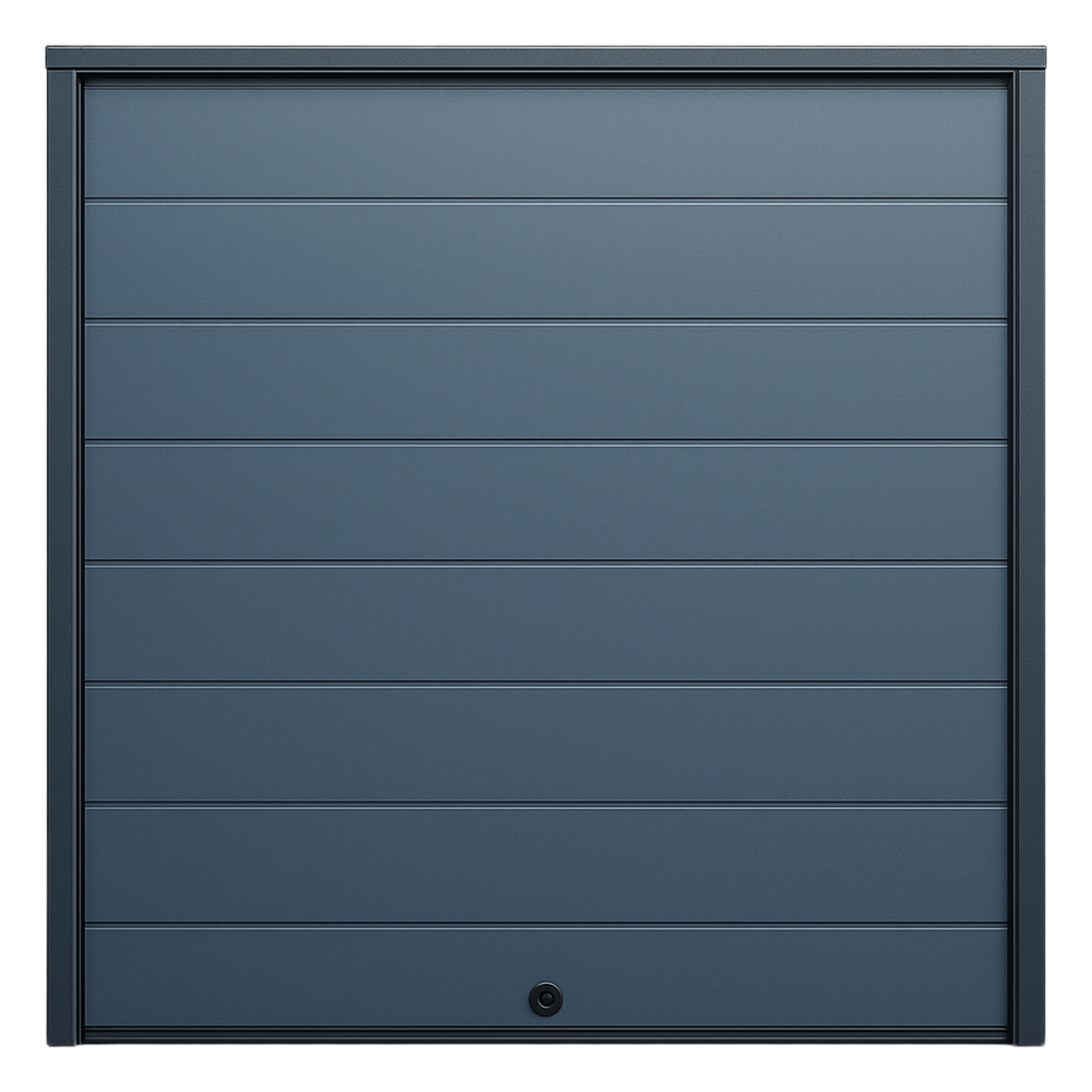 Puerta D / Garage D / Alta Calidad / Linea Central / Color GRIS / acabdo DELUXE / 12X8 pies / AISLADA / Estilo Americana.