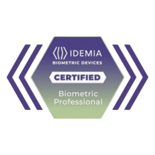 Certificado Idemia Profesional Biométrico , membresía de 2 años con acceso al módulo de ventas 24/7 a la plataforma de aprendizaje de dispositivos