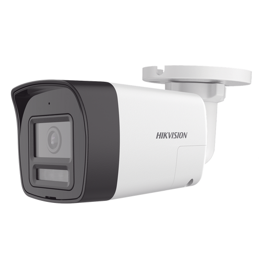 [Audio Bidireccional + Sirena & Estrobo + Dual Light + ColorVu] Bala TURBOHD 4K (8 Megapixel) / Lente 2.8 mm / 30 mts IR EXIR + 20 mts Luz Blanca