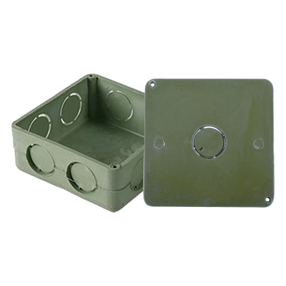 Caja Cuadrada y Tapa para Tubería PVC Conduit de 1".